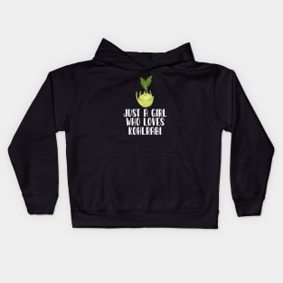 Just A Girl Who Loves Kohlrabi Kids Hoodie